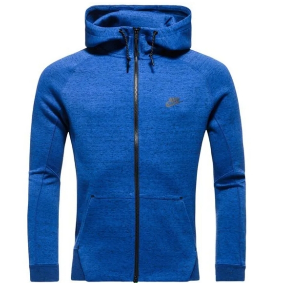 Nike Other - Nike Sportswear Tech Fleece Full Zip Hoodie Game Royal Black Heather Medium